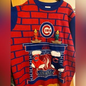 Chicago Cubs Vintage Unisex Christmas Sweater 2XL